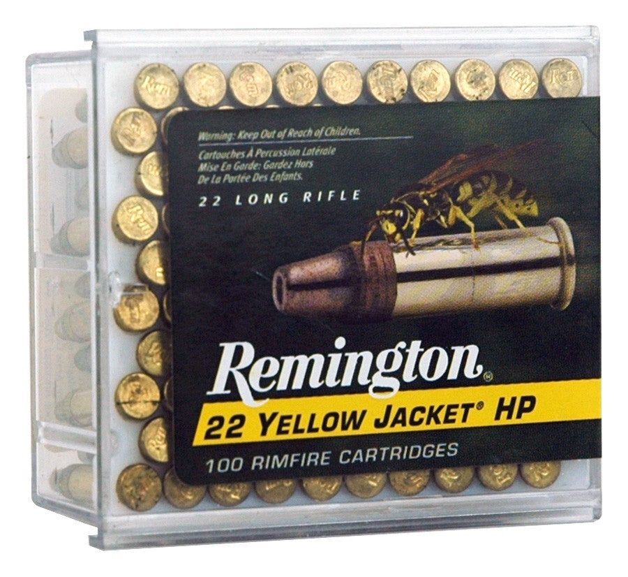 Remington Yellow Jacket High Velocity .22 Long Rifle 33 grain Truncated Cone Hollow Point ammunition