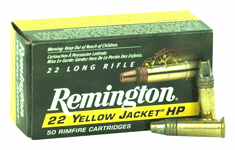 Remington Yellow Jacket High Velocity .22 Long Rifle 33 grain Truncated Cone Hollow Point ammunition