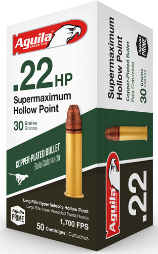 Aguila Supermaximum .22 Long Rifle 30 grain Lead Hollow Point ammunition