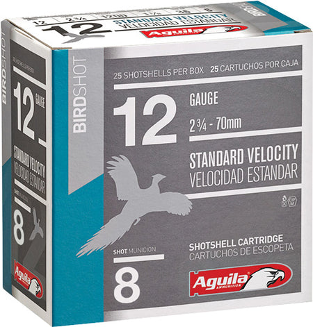 Aguila Field Standard Velocity Shotgun Ammo 12 Gauge 2.75 in 1-1/8 oz #8