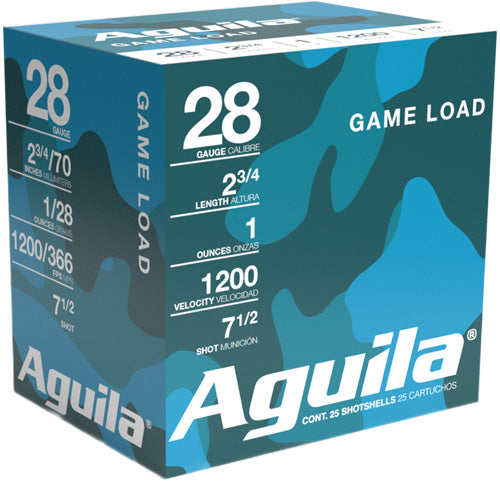 Aguila 1CHB2837 Birdshot Standard Velocity 28 Gauge 2-3/4 1oz #7.5 1200 fps