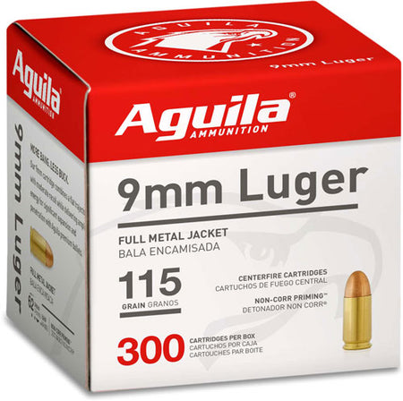 Aguila Target & Range Full Metal Jacket 115 Grain 9mm Luger/Parabellum 1150 fps
