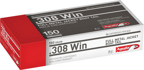 Aguila Target & Range .308 Win / 7.62x51mm 150 grain Full Metal Jacket Boat Tail ammunition