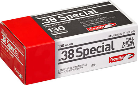 Aguila Target & Range Full Metal Jacket 130 Grain .38 Special 950 fps