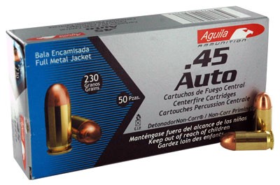 Aguila Target & Range Full Metal Jacket 230 Grain .45 ACP/Auto 830 fps