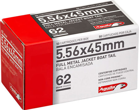 Aguila Target & Range 5.56x45mm NATO 62 grain Full Metal Jacket Boat Tail ammunition