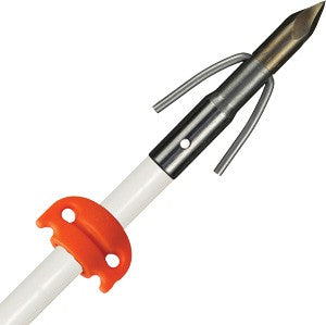 AMS Chaos Point White Bowfishing Fiberglass Arrow with Safety Slide