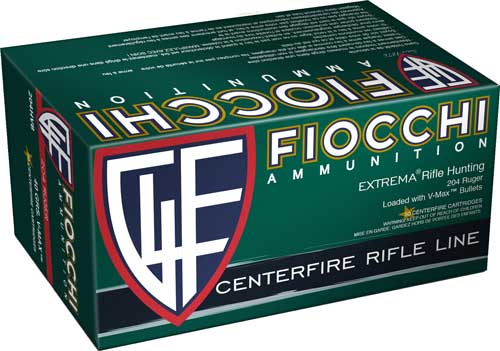 Fiocchi Field Dynamics .204 Ruger 40 grain Hornady V-Max ammunition