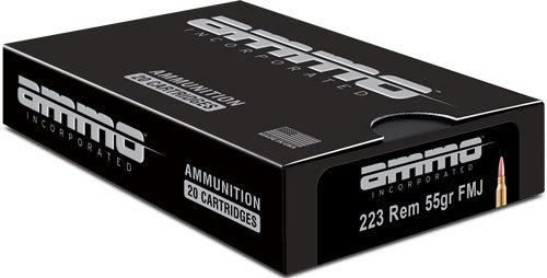 Ammo Inc 223055FMJA20 Rifle 223 Rem 55 gr Full Metal Jacket (FMJ)