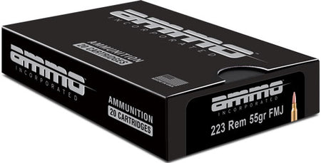 Ammo Inc 223055FMJA20 Rifle 223 Rem 55 gr Full Metal Jacket (FMJ)
