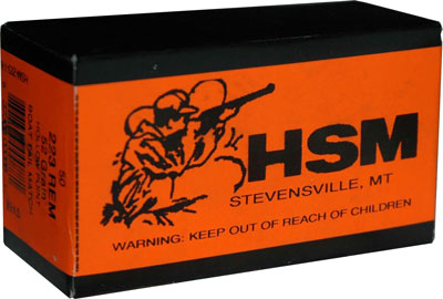 HSM Match .223 Remington 52 grain Jacketed Hollow Point ammunition
