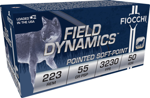 Fiocchi Field Dynamics .223 Remington 55 grain Pointed Soft Point ammunition