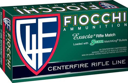 Fiocchi Hyperformance .223 Remington 77 grain Sierra MatchKing Boat Tail Hollow Point ammunition
