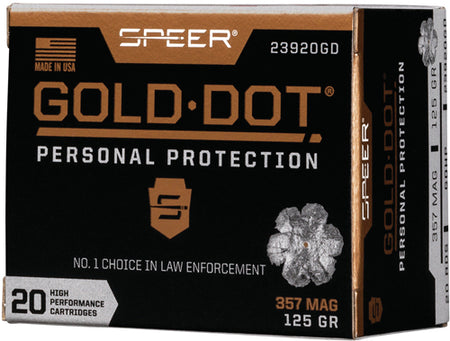 Speer Gold Dot Personal Protection .357 Magnum 125 grain Hollow Point ammunition