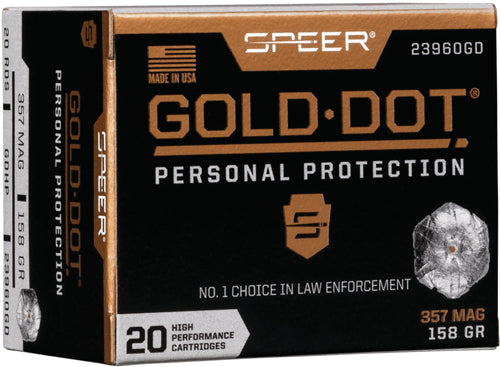 Speer Gold Dot Personal Protection .357 Magnum 158 grain Hollow Point ammunition
