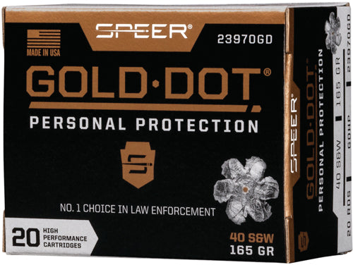 Speer Gold Dot Personal Protection Hollow Point 165 Grain .40 S&W 1150 fps