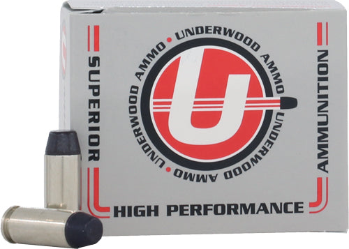 Underwood Ammo Flat Nose Black Cherry Coated Hard Cast 220 Grain 10mm Auto