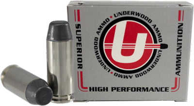 Underwood Ammo Flat Nose Black Cherry Coated Hard Cast 200 Grain 10mm Auto
