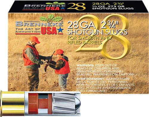 Brenneke Brenneke 28 Hunting Shotgun Ammo 28 Gauge 2.75 in 5/8 oz Slug