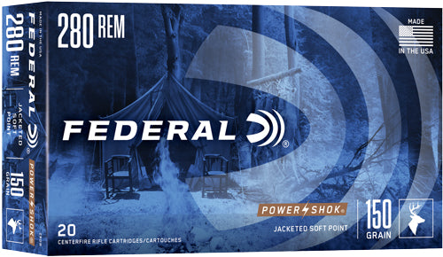 Federal PowerShok .280 Remington 150 grain Soft Point ammunition