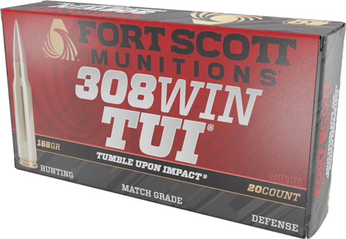 Fort Scott Munitions Tumble Upon Impact (TUI) Brush Hog Solid Copper Spun 168 Grain .308 Win / 7.62x51mm 2764 fps