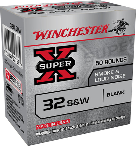 WINCHESTER SUPER-X 32 SW SMOKE & NOISE BLANKS 50RD 100BX/CS