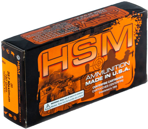 HSM HORNADY XTP .357 Maximum 180 grain Jacketed Hollow Point ammunition