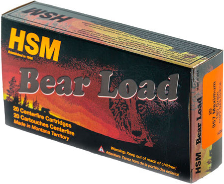 HSM Bear Load .357 Maximum 180 grain LEAD RNFP Gas Check ammunition