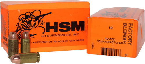 HSM Training LEAD Plated Flat Point 124 Grain .357 Sig