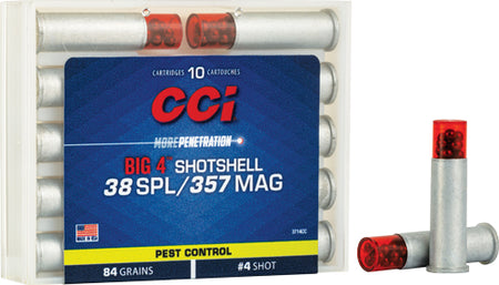 CCI Big 4 #4 Shot Size Shotshell 84 Grain .38 Special 1000 fps