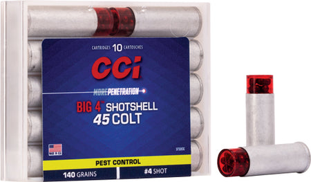 CCI Big 4 #4 Shot Size Shotshell 140 Grain .45 Long Colt 800 fps