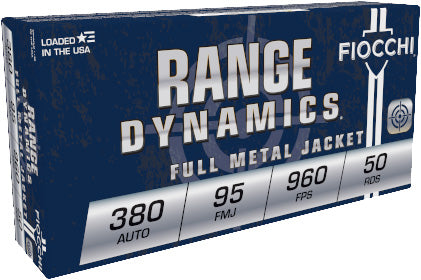 Fiocchi 380 Auto 95 Grain Full Metal Jacket(FMJ)