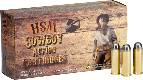 HSM Cowboy Action .38-55 Winchester 240 grain LEAD Round Nose Flat Point ammunition