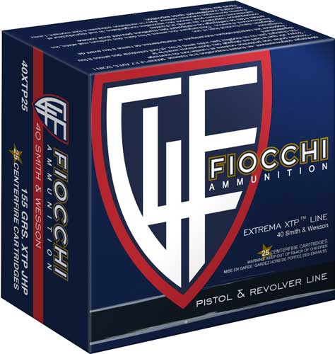 Fiocchi Hyperformance Hornady XTP Hollow Point 155 Grain .40 S&W 1160 fps