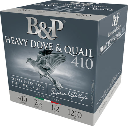 Baschieri and Pellagri Hunting Heavy Dove & Quail Shotgun Ammo .410 Bore 2.5 in 1/2 oz #6