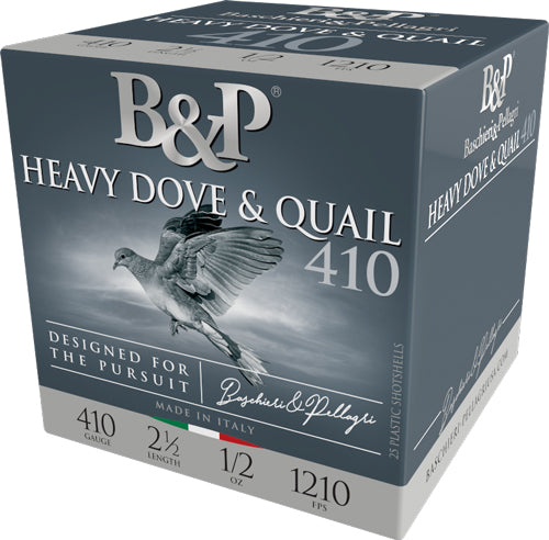 Baschieri and Pellagri Hunting Heavy Dove & Quail Shotgun Ammo .410 Bore 2.5 in 1/2 oz #7.5
