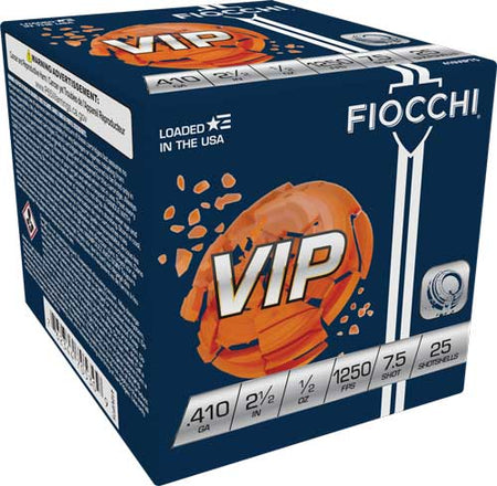 Fiocchi Exacta Target VIP Shotgun Ammo .410 Bore 2.5 in 1/2 oz #7.5
