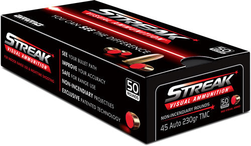 Ammo Inc Streak Visual (RED) Total Metal Case 230 Grain .45 ACP/Auto 925 fps
