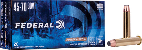 Federal PowerShok Soft Point Flat Nose 300 Grain .45-70 Government 1850 fps