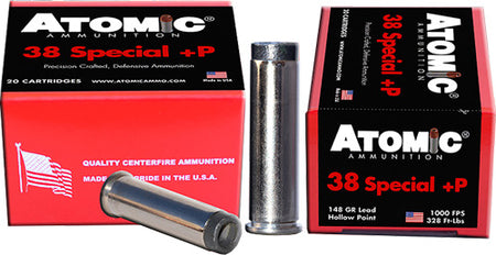 Atomic  +P Lead 148 Grain .38 Special
