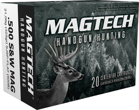 Magtech Sport Shooting Range/Training Semi-Jacketed Soft Point Flat 325 Grain .500 S&W Mag 1745 fps