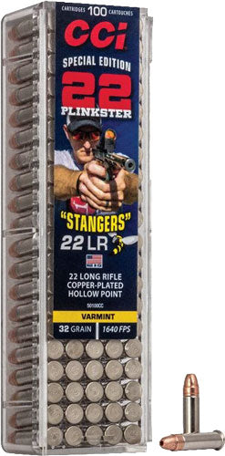 CCI Stangers .22 Long Rifle 32 grain Copper Plated Hollow Point ammunition