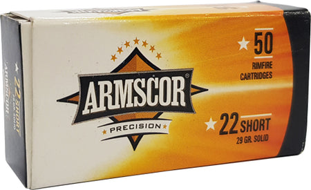 Armscor  Lead Solid Point 29 Grain .22 Short 1095 FPS.