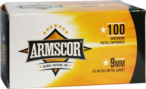 Armscor Value Pack 9mm Luger / Parabellum 115 grain Full Metal Jacket ammunition
