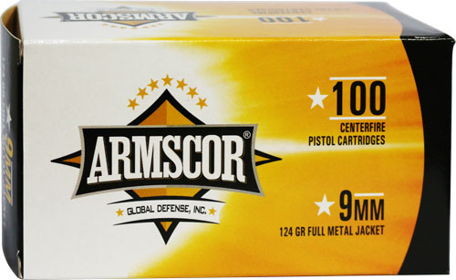 Armscor Value Pack 9mm Luger / Parabellum 124 grain Full Metal Jacket ammunition