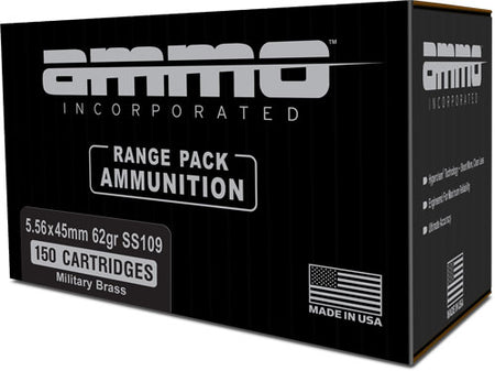 Ammo Inc Signature SS109 5.56x45mm NATO 62 grain Full Metal Jacket ammunition