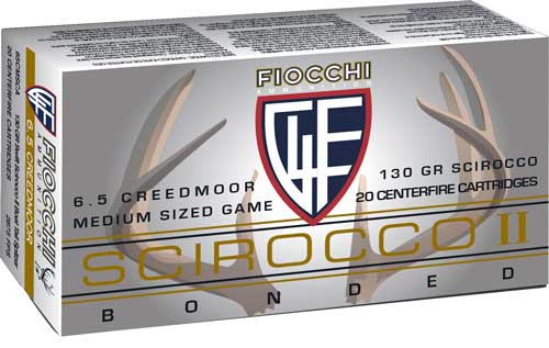 Fiocchi Hyperformance Swift Scirocco II Boat Tail Spitzer 130 Grain 6.5mm Creedmoor 2820 fps
