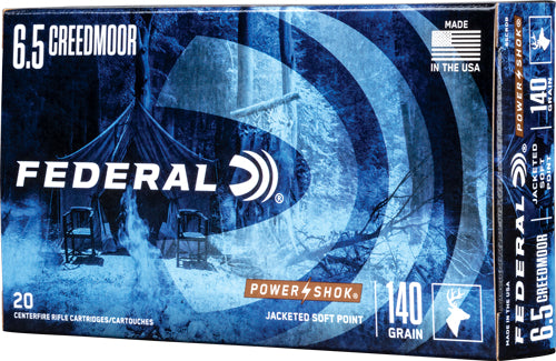 Federal PowerShok Jacketed Soft Point 140 Grain 6.5mm Creedmoor 2750 fps