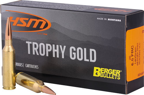 HSM Trophy Gold 6.5 PRC 140 grain Berger Match Hunt Vld ammunition