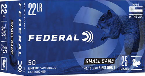 Federal GameShok Small Game & Target #12 Lead Bird Shot .22 Long Rifle 25 grain Shotshell ammunition